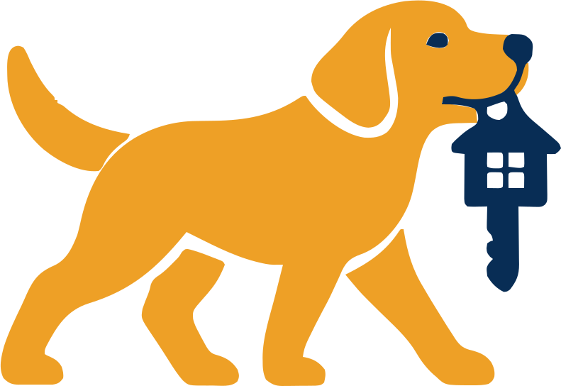 The Equity Retriever dog carrying a house key